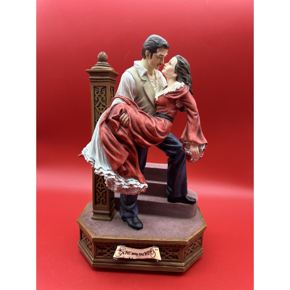 Vintage San Francisco Music Box Gone With The Wind Music Box Scarlett & Rhett